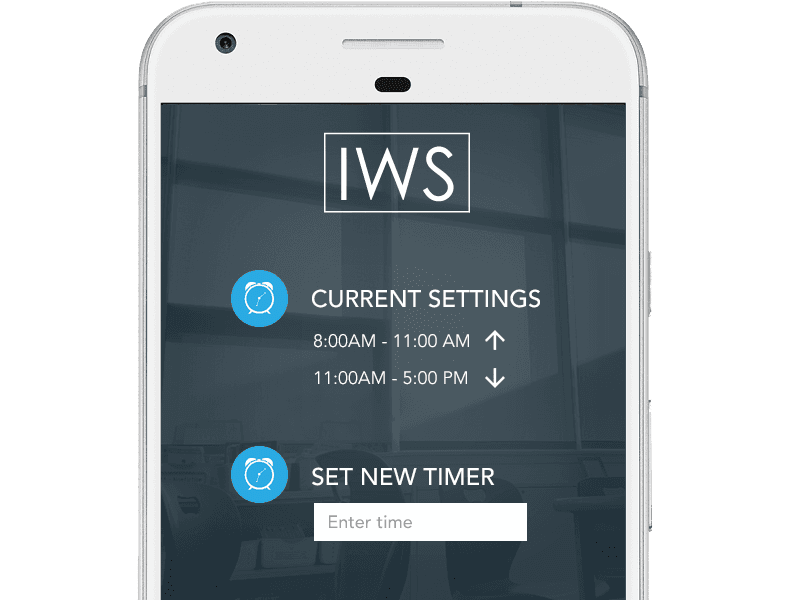 The PowerMove® mobile app showing shade positions and battery status